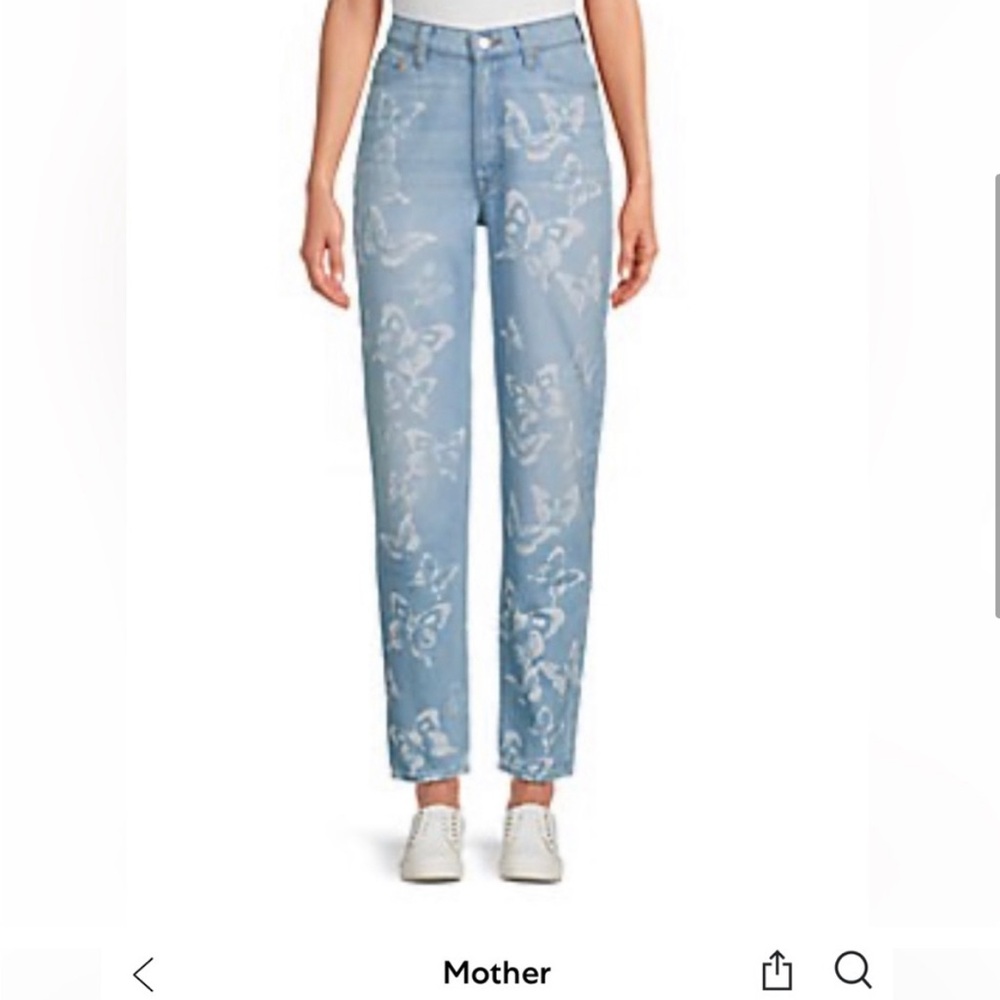 MOTHER DENIM | 🦋NEW🦋 MOTHER Snacks High-Waisted Butterfly Jeans 29 NWT